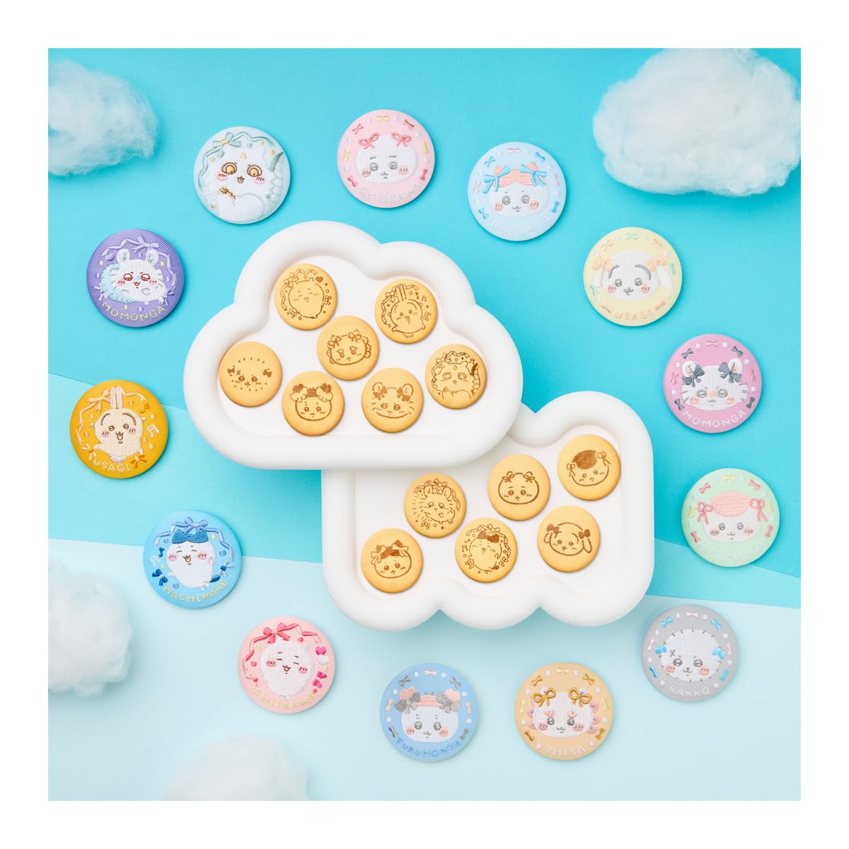 Amazon | バンダイ(BANDAI) ちいかわ 刺繍缶バッジビスケット2